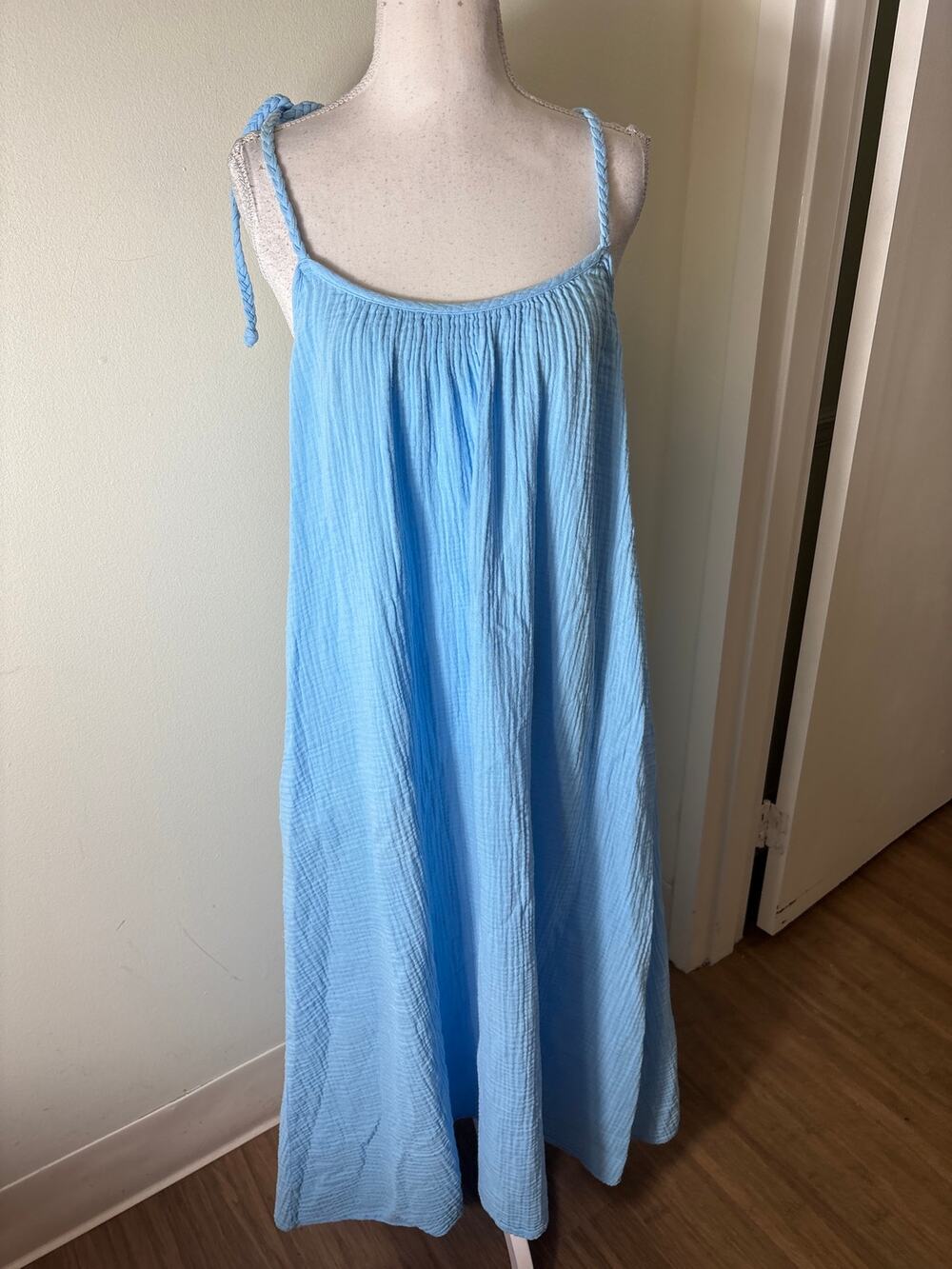 Xirena Light Blue Gauzy Maxi Dress Sz S